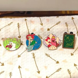 Vintage Little Mermaid Enamel Pin Set